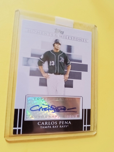 2008 Topps Carlos Pena " Moments and Milestone " Autographed Card