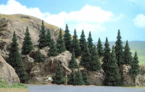 Busch 6469 A Scala Trees-Conifers Argento Abete 1-5/8 - 9.2cm 4-9cm