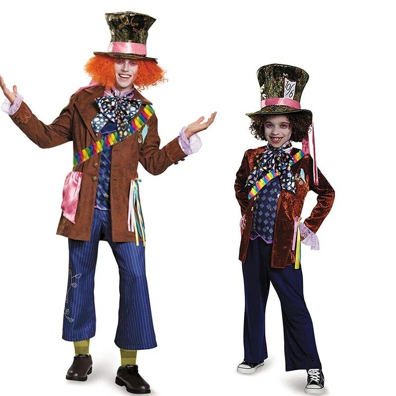 Alice In Wonderland Mad Hatter Mens Adult Fancy Dress Halloween