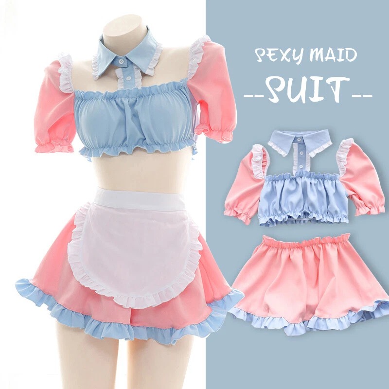 Cute Lolita Maid Dress Girls Womens Anime Cosplay Costumes Party Fancy Dresses- - Image 4 of 4
