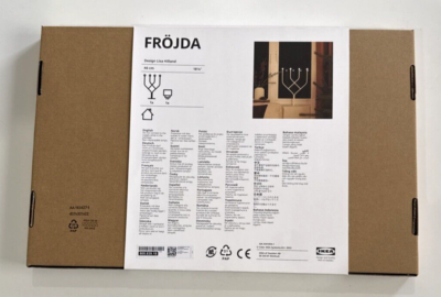New IKEA FROJDA LED 4 Arm Candelabra Metal White Lamp Light 18 1/8