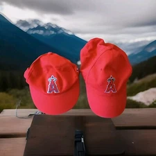 Two LOS ANGELES ANGELS LOGO SNAPBACK HAT One For Adult, One Youth