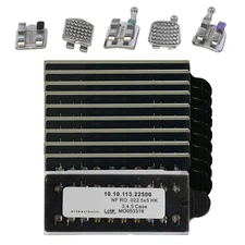 10 Sets Dental Orthodontic Brackets Mini Metal Braces MIM Roth 022 345 Hooks 5-5