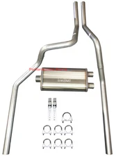 Mandrel Bent Dual Exhaust w/ 22" MagnaFlow Muffler - Mellow Tone Fits 06-08 Dodg