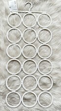 White Scarf Hanger With 18 Rings To Holds Scarfs