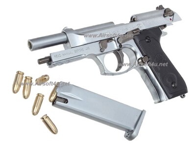 1:2 Scale Mini Model Gun M92F (Shell Eject Silver) For