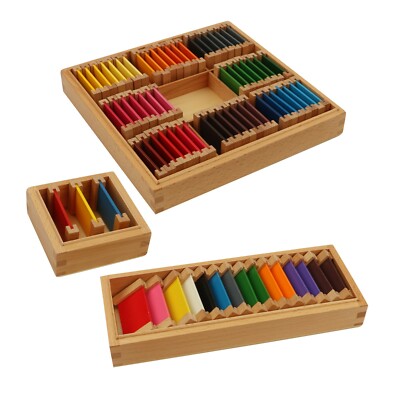 Color Tablets Box # 1 2  3, Set of 3 - IFIT MONTESSORI SENSORIAL MATERIAL