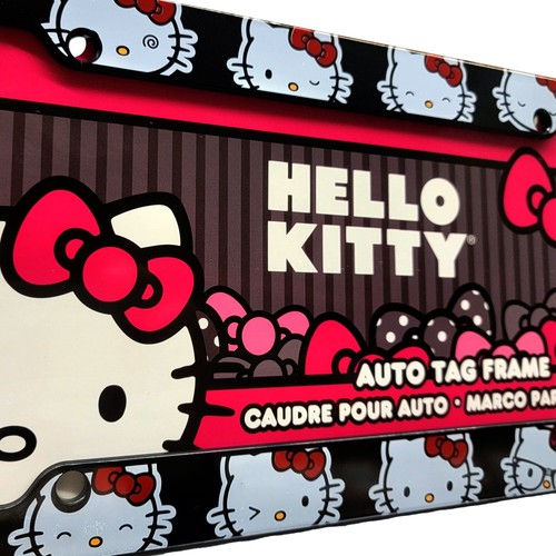 Paquete de 2 marcos de matrícula de Hello Kitty - Lindos accesorios de coche para AUDI - Imagen 3 de 6