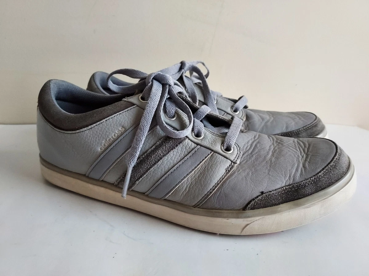 Adidas Adicross Gripmore Gray Leather Golf Shoes Sneakers Men s Sz 10 US Q47005