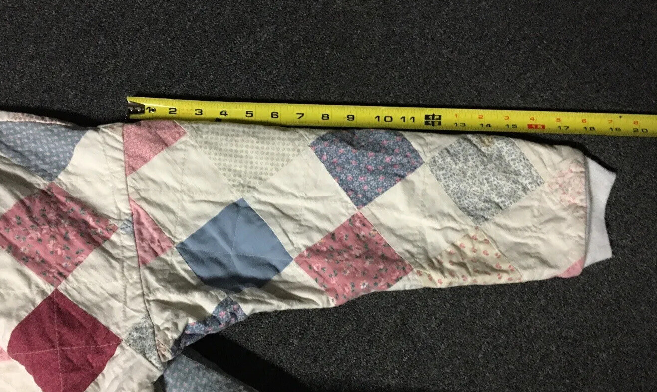 Vtg 60s Quilted Patchwork Jacket Boxy Homemade Id… - image 13