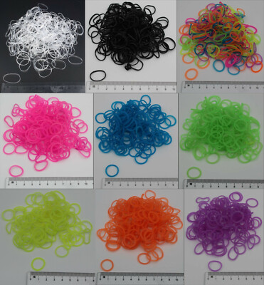 ca 200 Mini Haargummis Zopf Rasta Bunt Armband Farbig Dreads Zöpfe Kinder Gummi