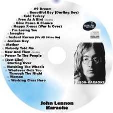 CUSTOM KARAOKE JOHN LENNON 19 GREAT SONG cdg CD G RARE HARD TO FIND  BEATLES