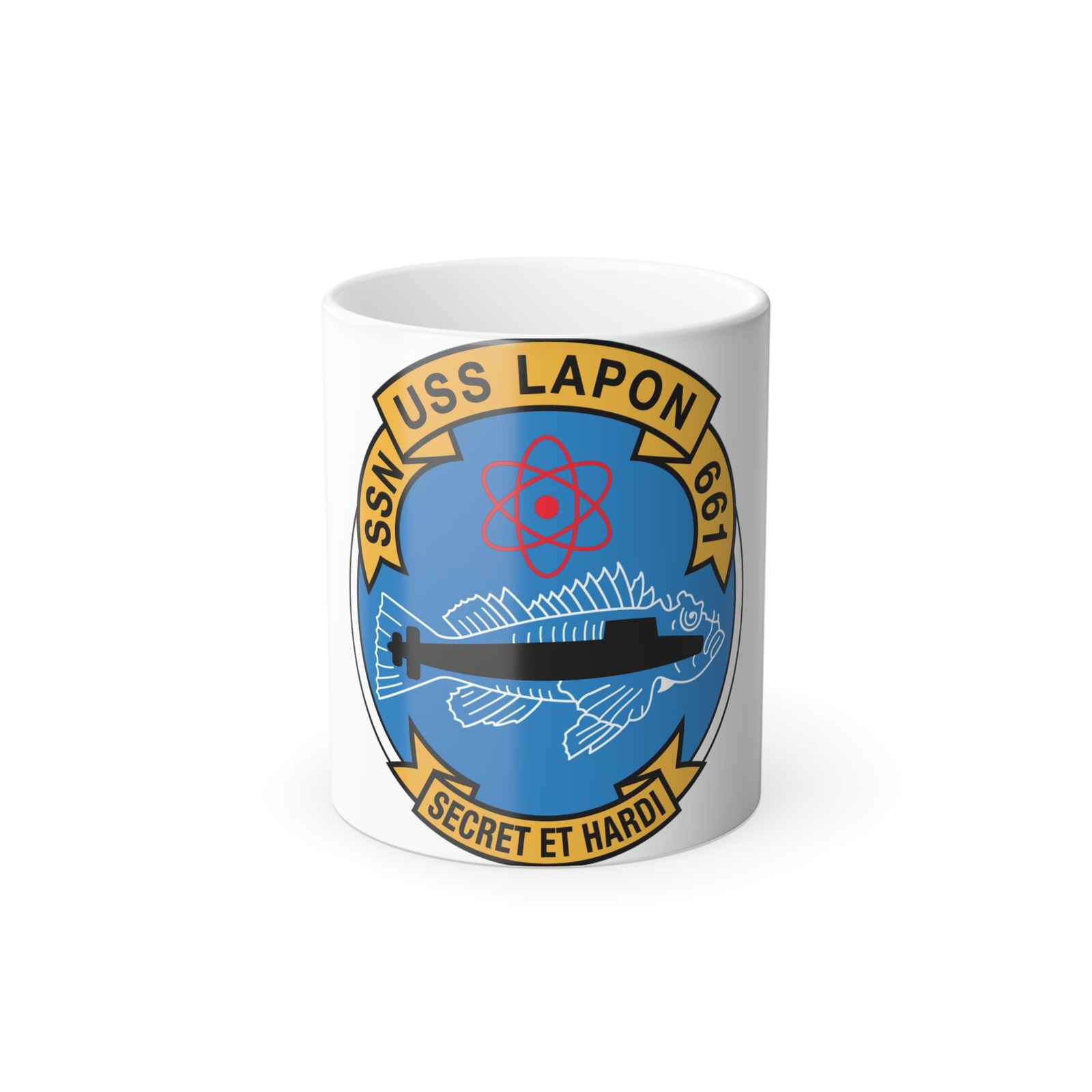 SSN USS Lapon 661 Secret ET Hardi (U.S. Navy) Color Changing Mug 11oz