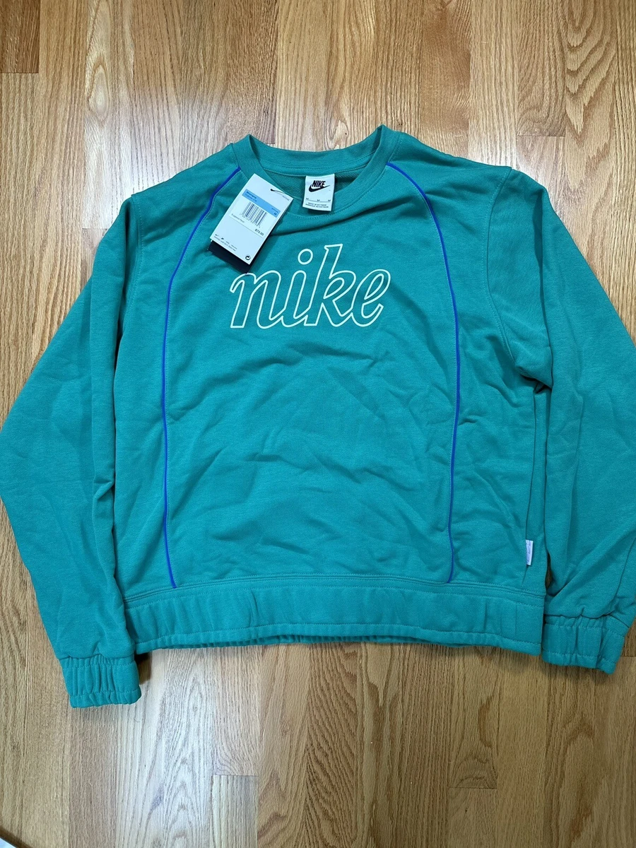 Nike Women s Size Medium Green Sweater DQ6244 370 Retro