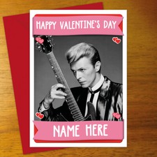 DAVID BOWIE Personalised VALENTINE'S DAY Card. personalized anniversary romantic