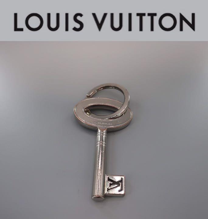 LOUIS VUITTON Porte Cles Travel Keychain Ring Bag Charm Silver  