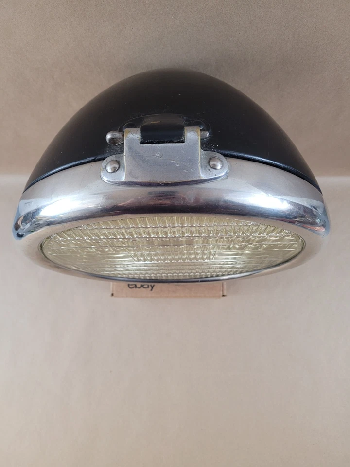 Raro Faro Brillante Dorado De Colección 10 1/2" Cromo Rat Rod Hot Rod Personalizado Foto 2 de 4