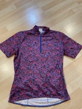 Bellwether CoolMax Cycling Jersey Shirt Mens Small Retro Pink Blue Black 