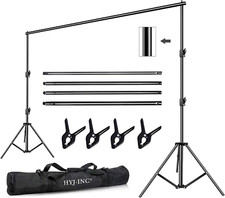 12Ft X 10Ft Photo Video Studio Heavy Duty Adjustable Photography Muslin Backdrop