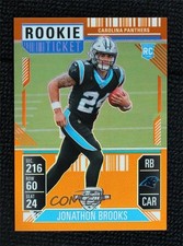 2024 Contenders Optic Rookie Ticket Orange Prizm 74/75 Jonathon Brooks #79 0i8b