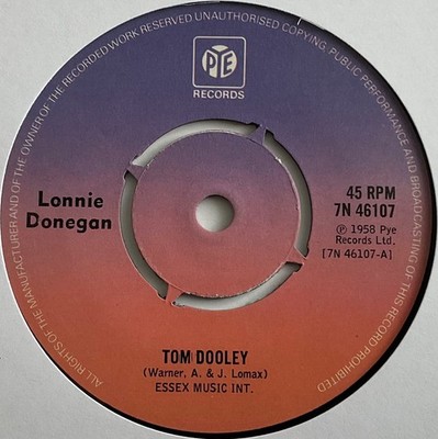 Lonnie Donegan - Tom Dooley - 7  Vinyl Single