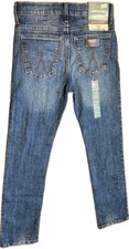 WRANGLER Retro Slim Straight Jeans Boys 12 Reg Blue Stretch Denim 1088BWZBZ NWT