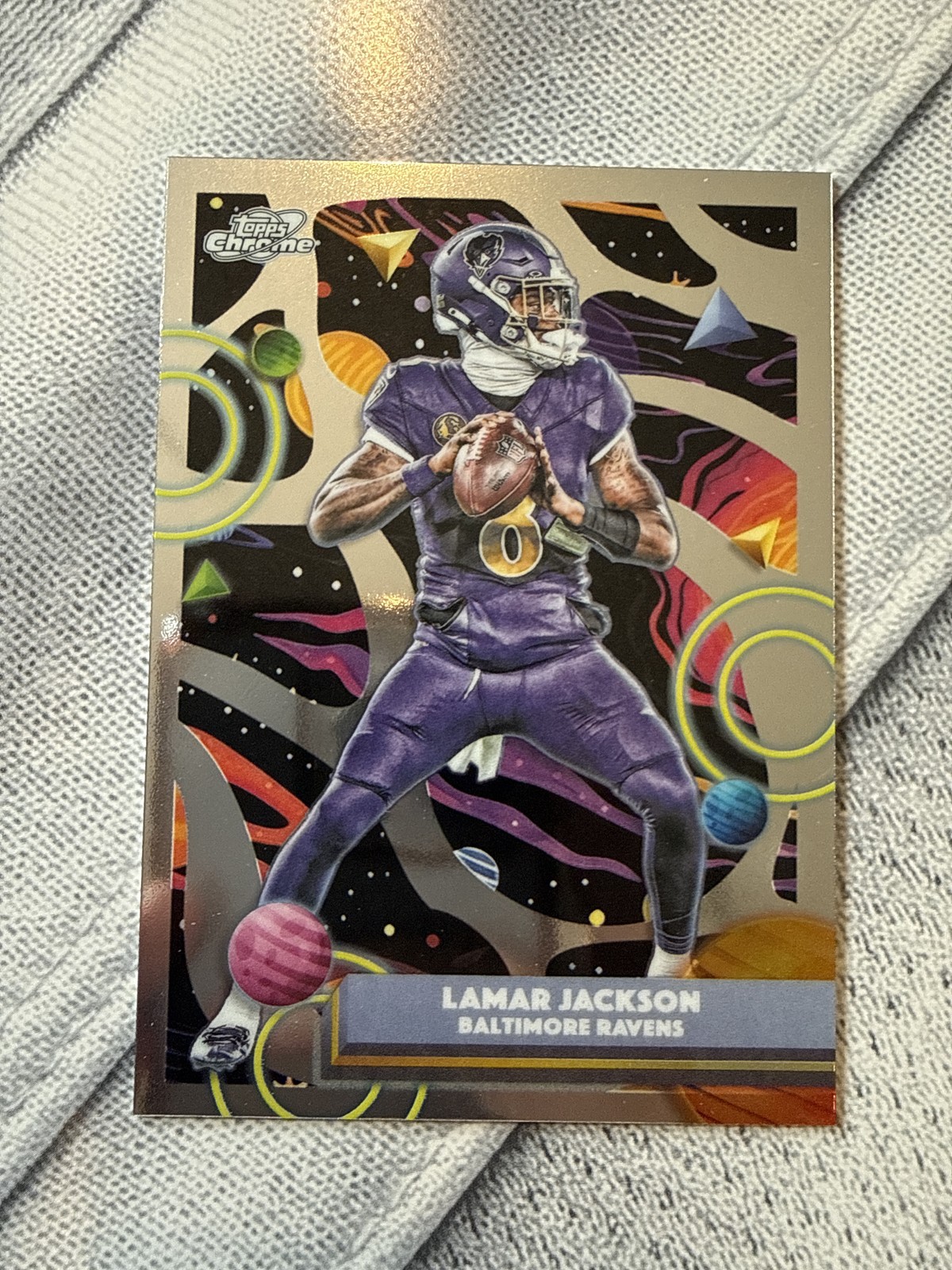 2025 Topps Chrome Cosmic #7 Lamar Jackson