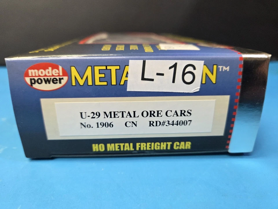 Model Power HO 1906 U-29 Metal Ore Car CN black 344007 In Box - Image 2 of 4