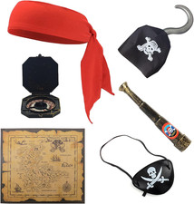 Pirate Party Supplies, 6 Pcs Halloween Role Play Accessories