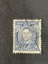 1937-1941 Australia Pre-decimal Used Stamp. King George IV Definitive Series.