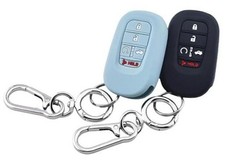 2Pcs 5 Buttons Silicone Key Fob Cover for 2026 2025 2024 2023 Black/Mint Green