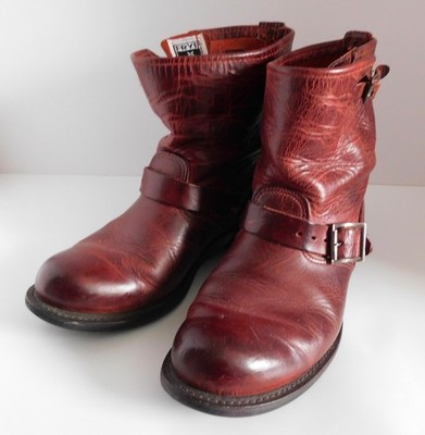 Frye Women s Leather Engineer Boots   Size 8   Polished   Excellent Condition