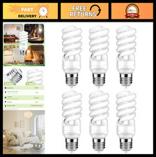 13W E26 Base CFL Light Bulbs 2700K Warm White 900lm Energy Efficient 6-Pack 