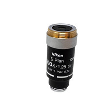 Nikon E Plan 100x/1.25 Oil Microscope Objective ∞ /0.17 WD 0.23