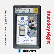 2023 UPPER DECK THE CUP #104 BROCK FABER ROOKIE PATCH AUTO RC /249 BGS 9