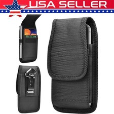 Vertical Cell Phone Holster Pouch Wallet Case With Belt Clip For iPhone Samsung