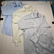 Charles Tyrwhitt Mens Light Blue Slim Fit Non-Iron Dress Shirt 17.5 34 Lot Of 3