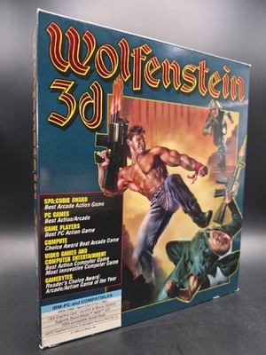 Wolfenstein 3D (PC, 1992) Original Early Release CIB Big Box PC Grail 3.5''