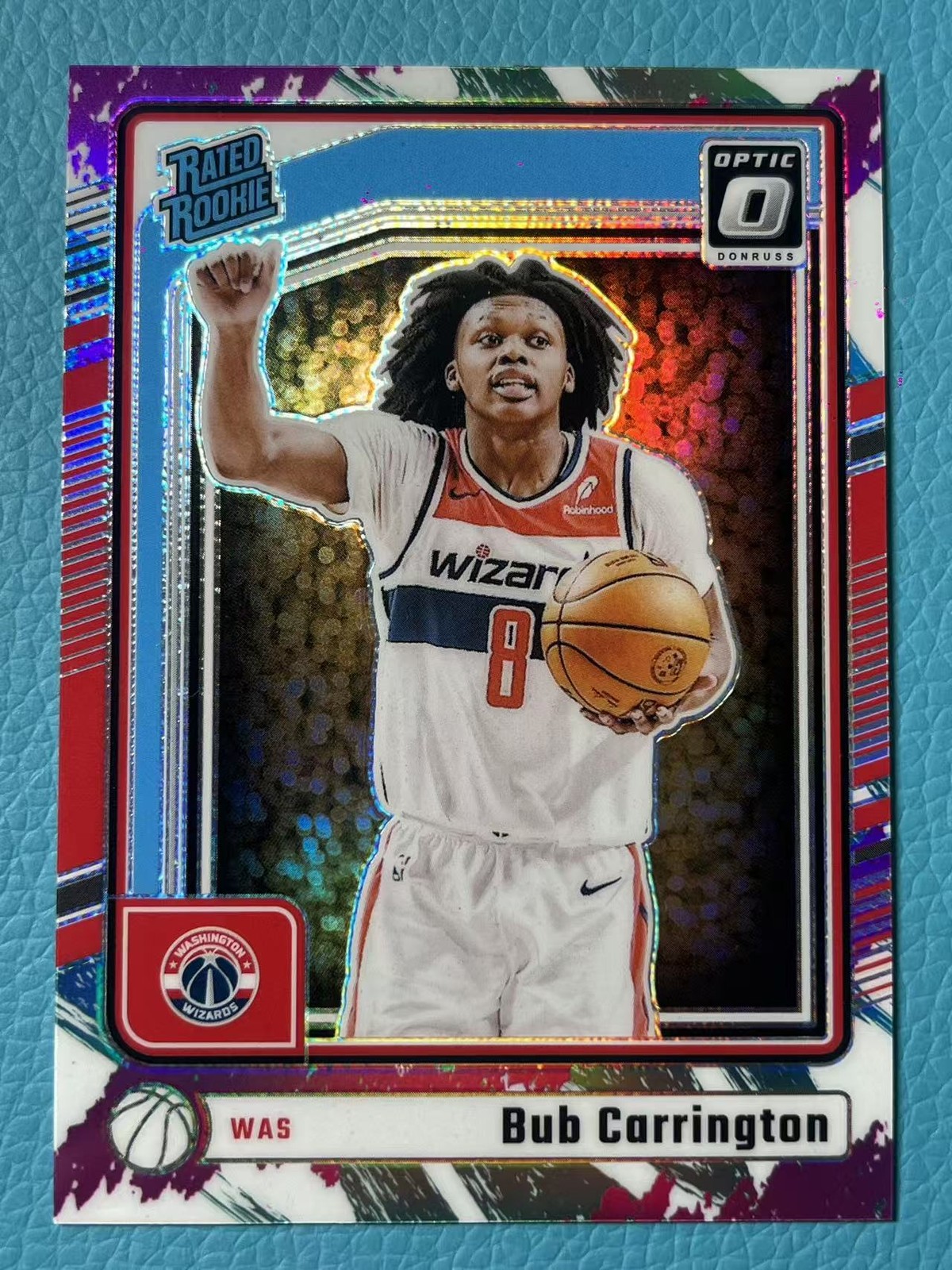 Bub Carrington 2024-25 Panini Donruss Optic SSP Case Hit Jazz Rated Rookie #273