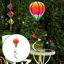 Hot Air Balloon Windsock, Colorful WindSpinner Garden Outdoor Hanging Decoration