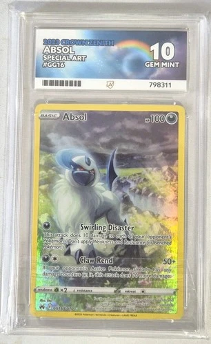 Pokemon Card ACE 10 Absol Crown Zenith GG16/GG70 Alt Art Holo Rare Graded 2023
