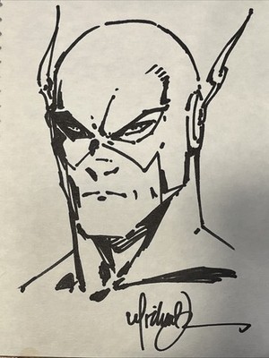 Michael Turner Flash Original Commission Sketch!