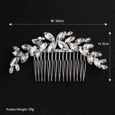 New Classic Crystal Bridal Hair Comb Headpiece Fast Shipping
