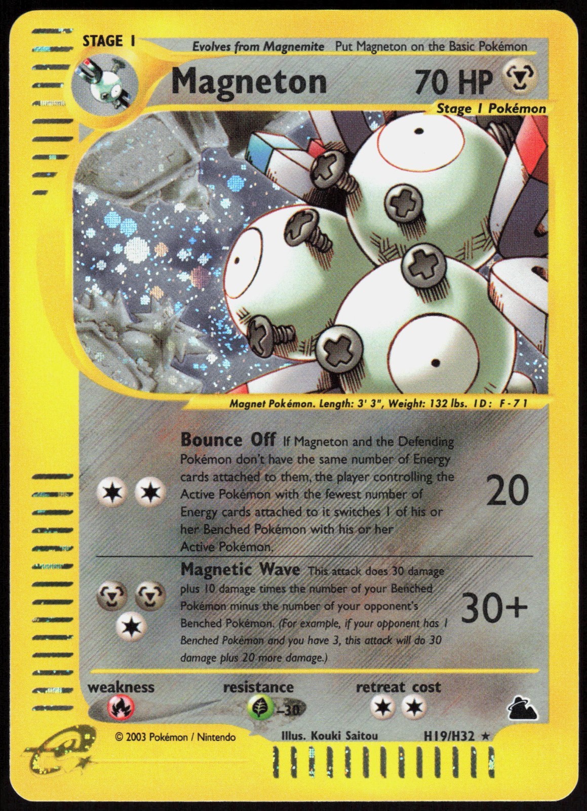 Magneton - H19/H32 - Pokemon Skyridge Holo Rare Card NM