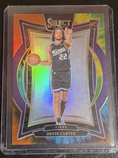 2024-25 Panini Select Devin Carter Kings Prizm Rookie #92 /25