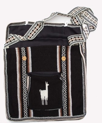 Brown South Peruvian Cross Body Messenger Bag Purse Stripes Llama Alpaca Wool...