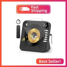 CD Player with HiFi Dual Speaker Bluetooth/USB/AUX Mode for Home Black