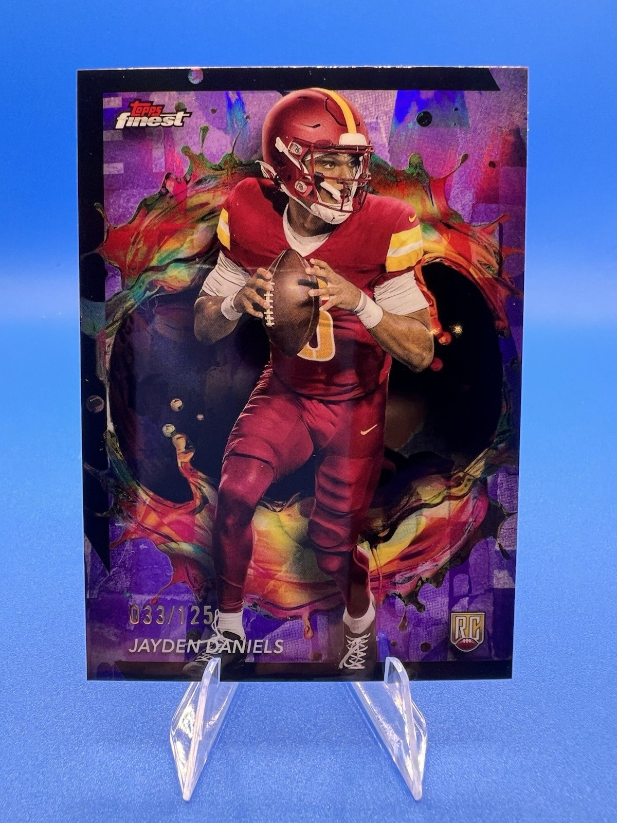 2024 Topps Finest Performance Purple - Jayden Daniels /125 #246 RC