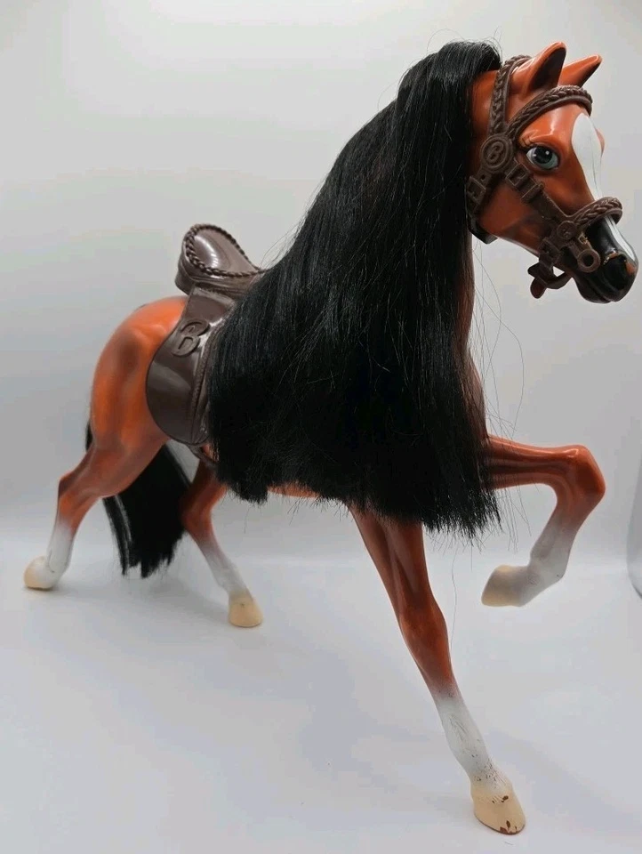 Barbie Bellezas Cepillable Mattel 1999 De Colección Caballo con Silla de montar y Brida Foto 2 de 4