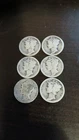 Lot of 6 Mercury Dimes various Dates  90% Silver Free Shipping